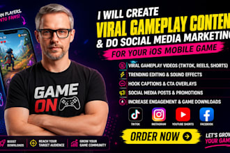 do viral gameplay content with ios mobile app game social media marketing