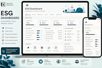 design a sustainability or esg notion dashboard