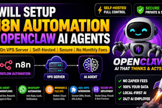 setup n8n automation and openclaw ai agents on vps server