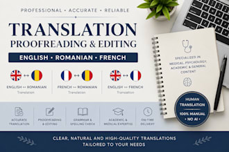 translate english and romanian content
