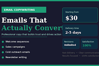 write converting email sequences and email copy