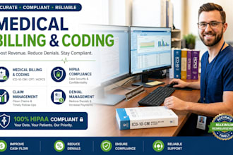 do medical billing, payment posting, denial handling