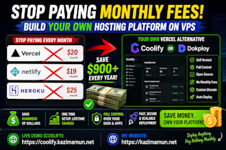 setup vercel or heroku alternative on vps using coolify or dokploy