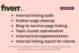 do orphan page cleanup and internal linking audit and fix for better SEO
