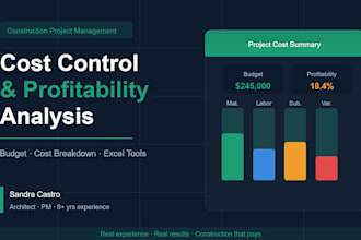 create a construction cost control budget and project profitability track