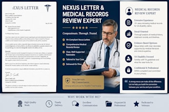 prepare nexus opinions connecting service related conditions ptsd, disorder
