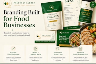create a brand kit for your meal prep, bakery, catering, or small food business