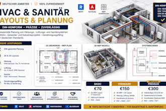 create din compliant hvac, plumbing layouts in autocad, revit, mep coordination