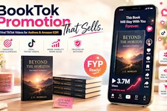 launch trending booktok video for book promotion, boost authors amazon KDP sales