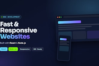 build a responsive react js and node js website