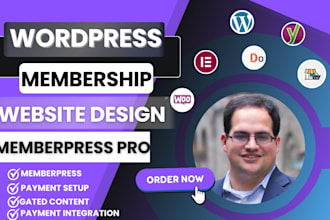 build lms website membership pro memberpress wordpress elementor website