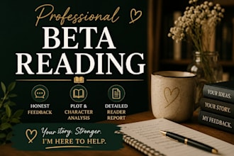 provide in depth beta reading and reader feedback