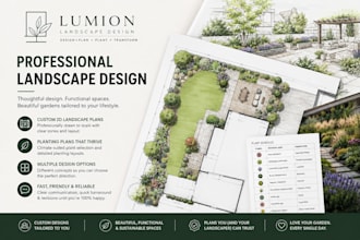 create professional residential landscape design plan for your garden