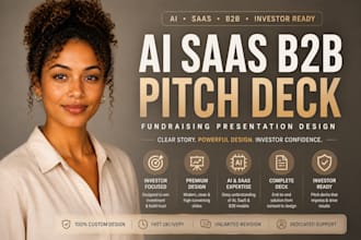 create ai saas b2b pitch deck fundraising presentation design