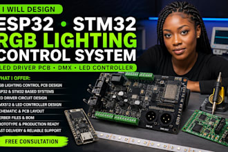 design esp32 stm32 rgb lighting control system led driver pcb dmx ledcontroller