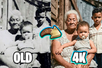 restore and enhance your old or low quality photos