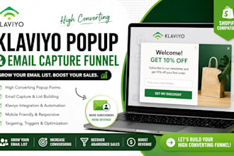 create klaviyo popup form and email capture funnel