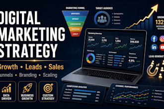 create digital marketing strategy, growth strategy, marketing funnel, brand plan