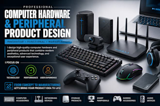 do high quality product design for any computer hardware, rechargeable  mouse