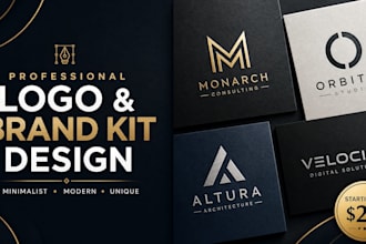 design a professional logo and brand kit