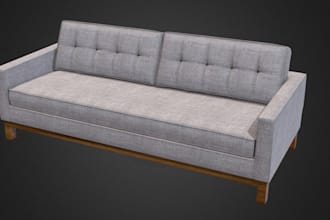 create realistic 3d furniture models and render beds, sofas, chairs, mattresses