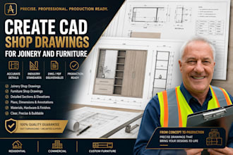 create cad shop drawings for joinery and furniture