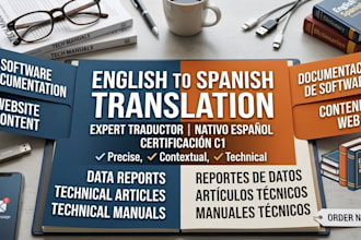 translate english to spanish tech, data, and IT documents