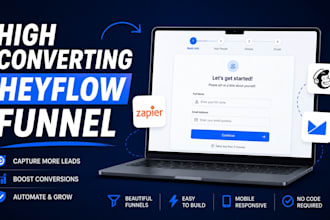 design high converting heyflow form and funnel for lead generation