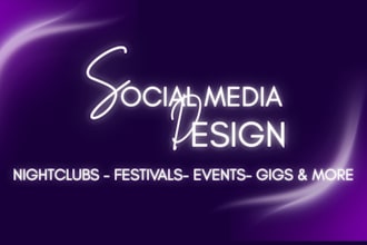 design nightclub and event social media posts