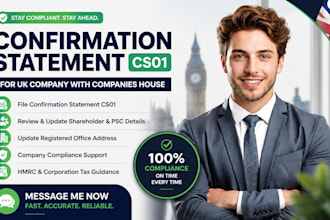 file confirmation statement cs01 for UK company with companies house