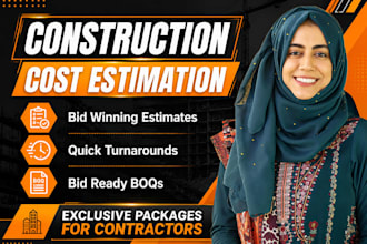 do construction cost estimation and material takeoffs