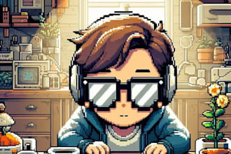 make pixel art illustration, pixel background, pixel character,  animeted scenes