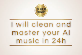 clean and master your ai music in 24h