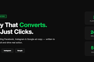 write high converting facebook,instagram, and google ad copy