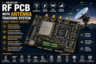 develop rf pcb with antenna tracking system
