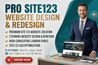 design site123 website redesign or fix site123 website site123 SEO optimization