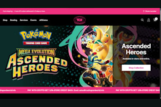 build trading card shopify store pokemon website tcg pokemon trading card store