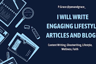 write engaging lifestyle articles and blog posts