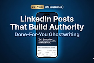 be your linkedin ghostwriter and b2b content writer