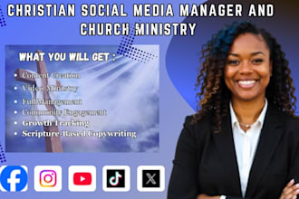 manage and grow church or ministry brand social media and gospel content creator