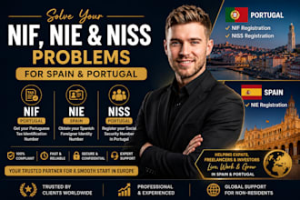 solve your nif nie and niss issues for spain and portugal