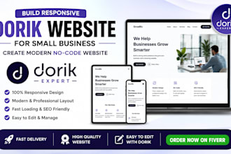 build responsive dorik website for small business create modern no code website