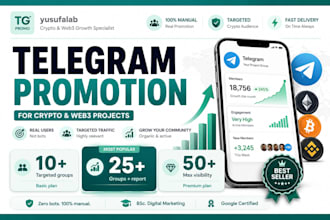 promote your telegram channel to targeted crypto and web3 communities