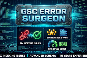 fix gsc errors, indexing issues, and advanced schema