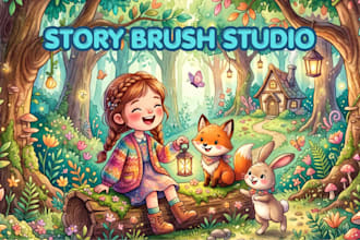 illustrate children story book illustration with watercolor picture book art