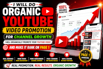 do organic youtube video promotion for channel growth