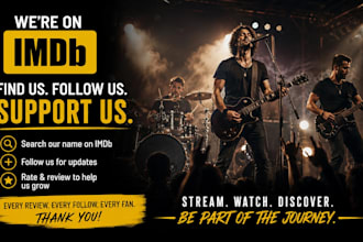 promote and boost your imdb page, movie with organic promotion