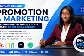 online course promotion kajabi teachablr course marketing