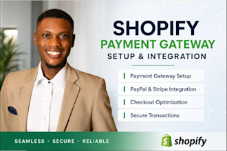 set up shopify payment gateway, integrate paypal, stripe, and fix checkout issue