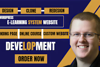 do custom coded lms online educational website, wordpress, full stack elearning
